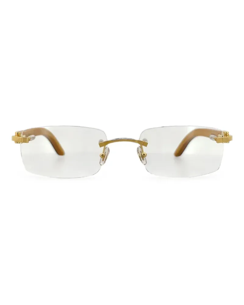Cartier Brille mit eckigem Gestell - Gold Gold