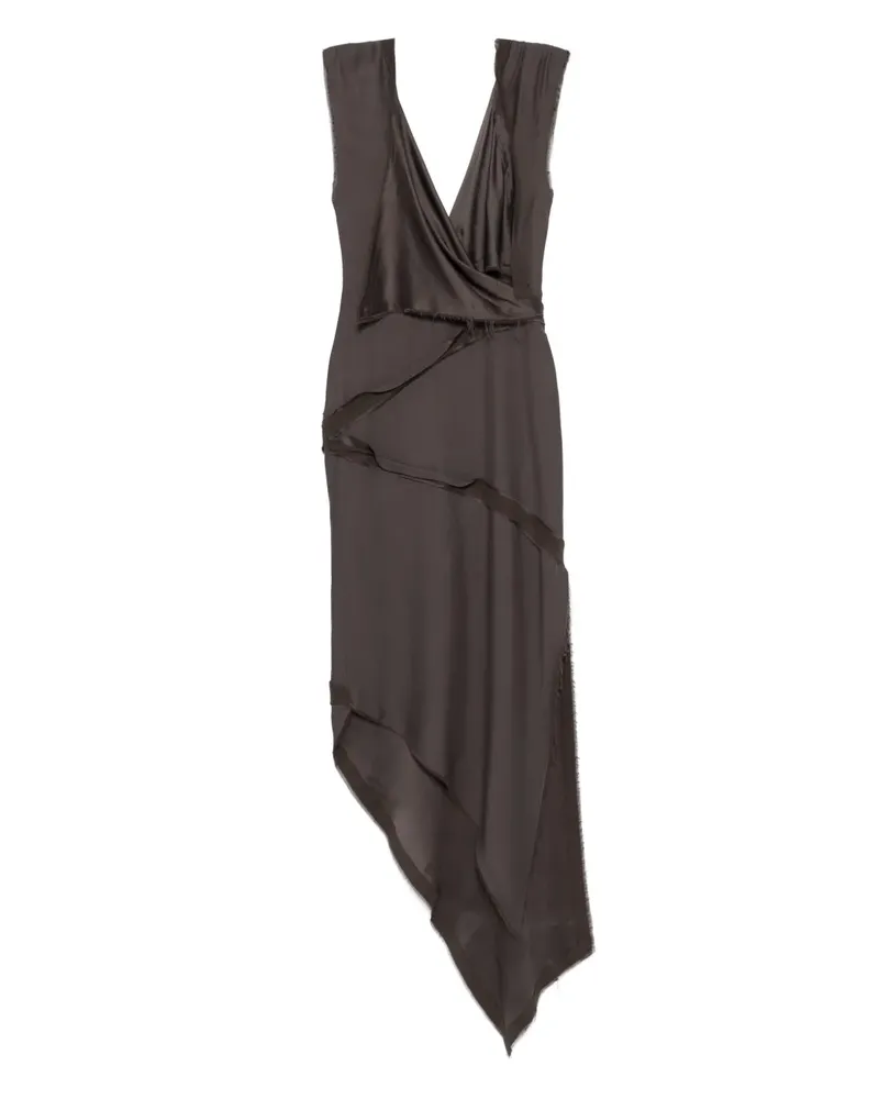 ATTICO Drapiertes Midikleid - Braun Braun