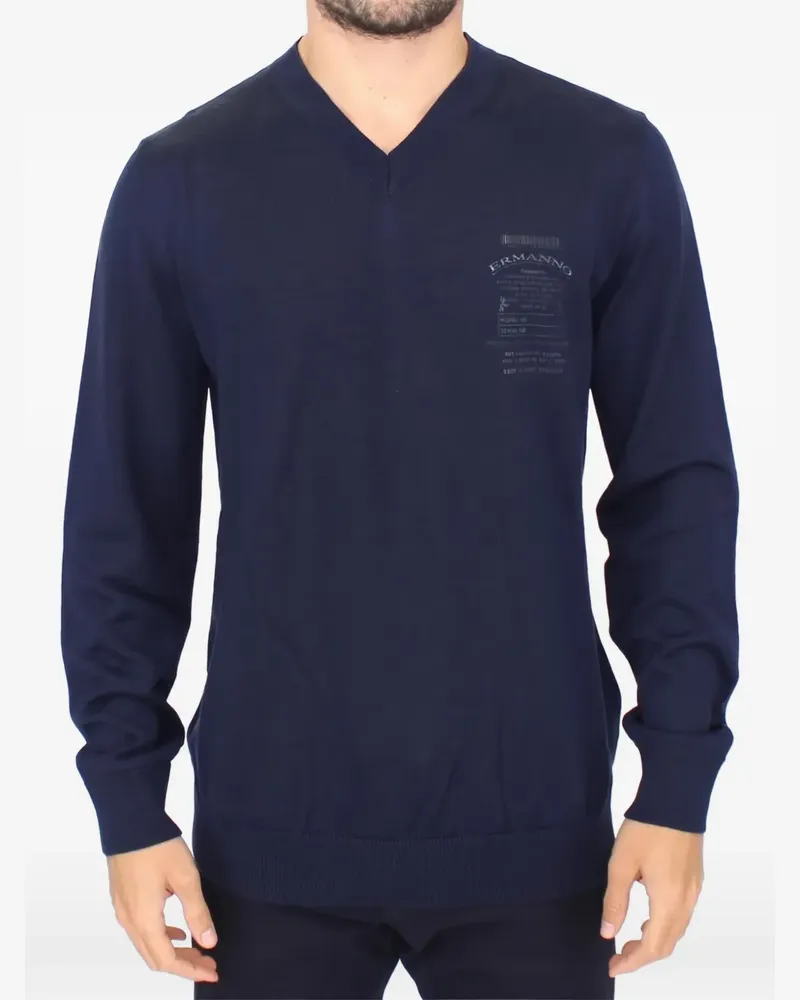 Ermanno Scervino Pullover mit V-Ausschnitt - Blau Blau