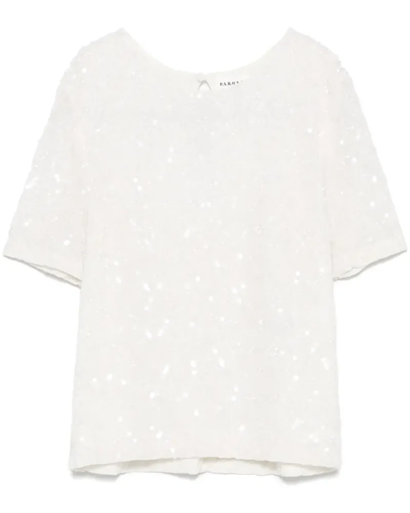 P.A.R.O.S.H. P.A.R.O H. Gild Bluse - Weiß Weiß