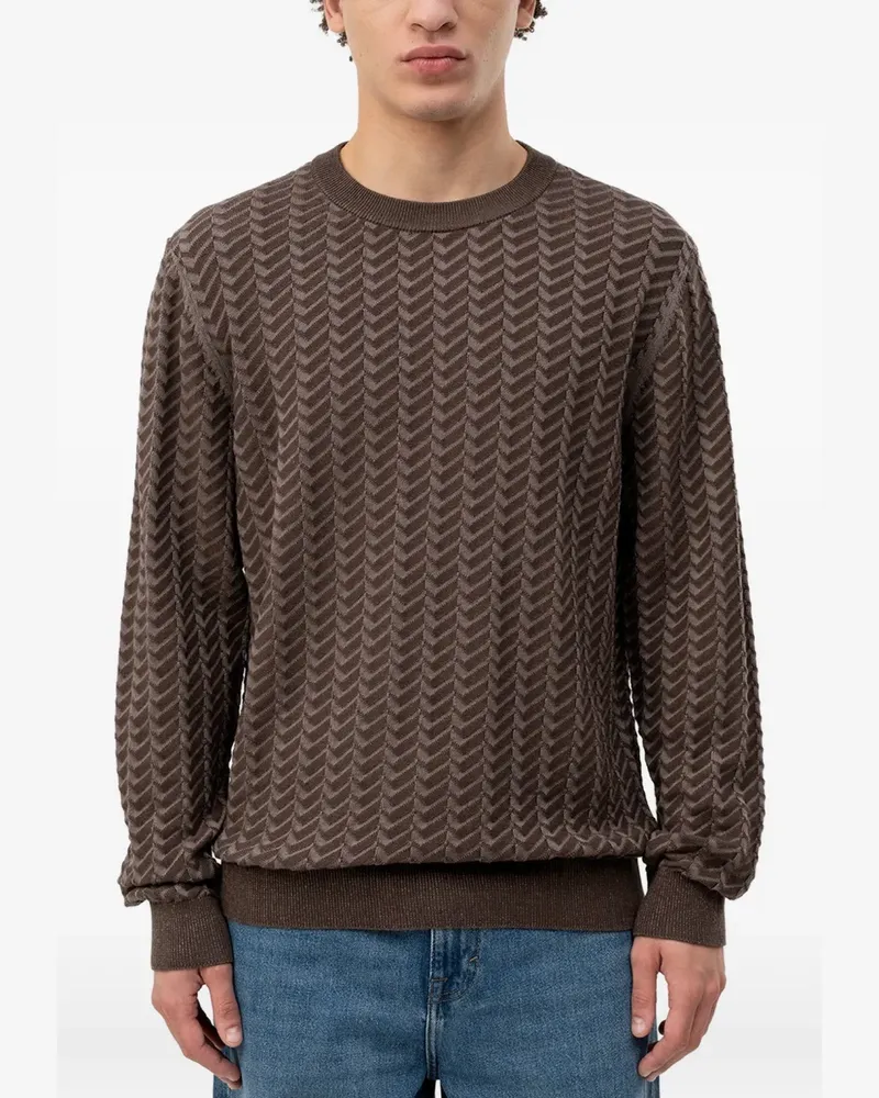 HUGO BOSS crew-neck sweater - Braun Braun