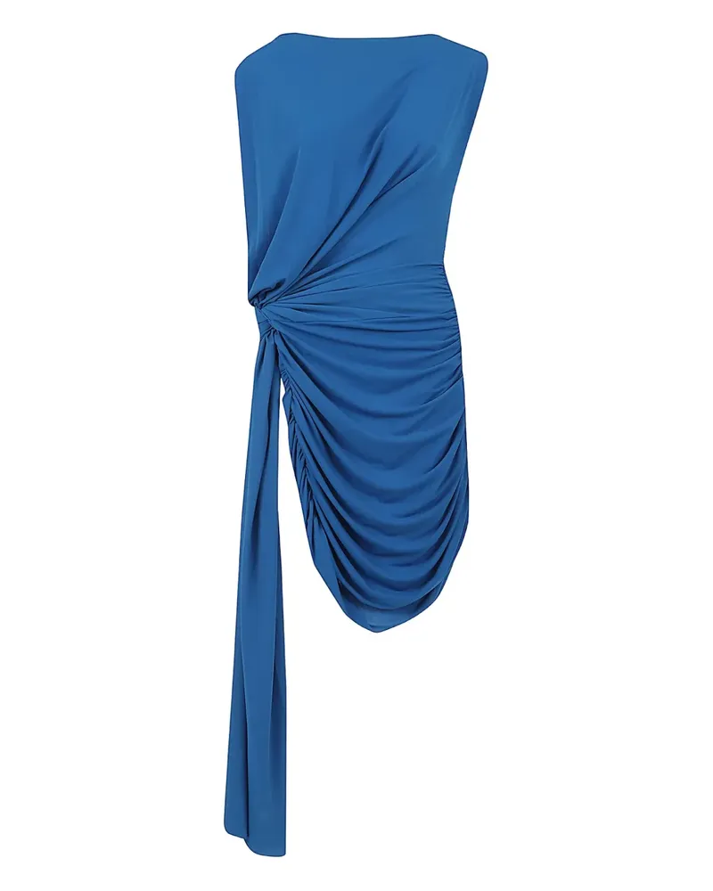Alex Perry draped knot mini dress - Blau Blau