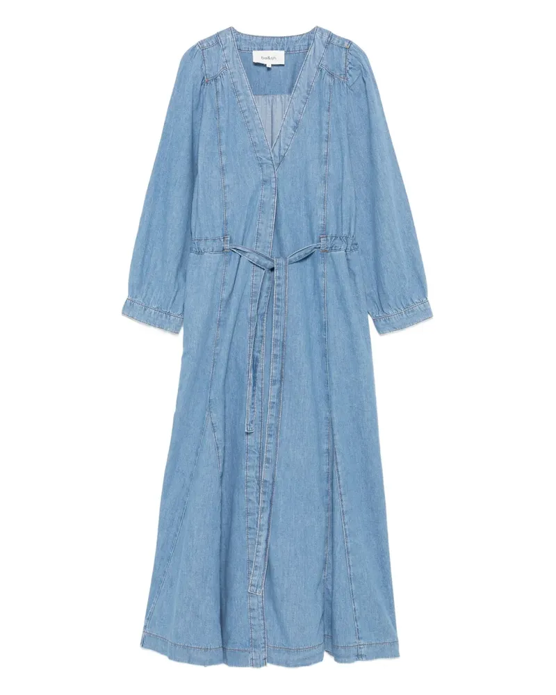 ba&sh Kleid mit V-Ausschnitt - Blau Blau