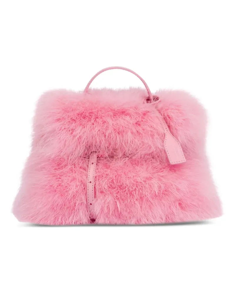 Moschino Shopper aus Faux Fur - Rosa Rosa