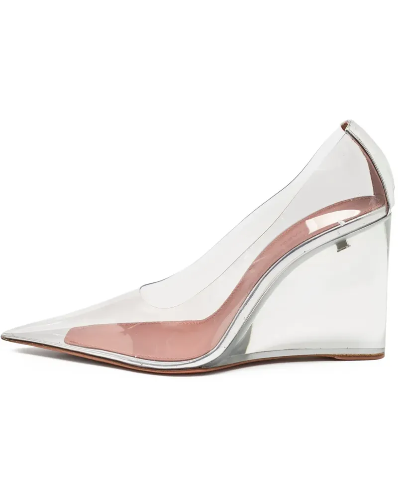 Amina Muaddi Pre-owned Ane Glass Pumps 100mm - Weiß Weiß