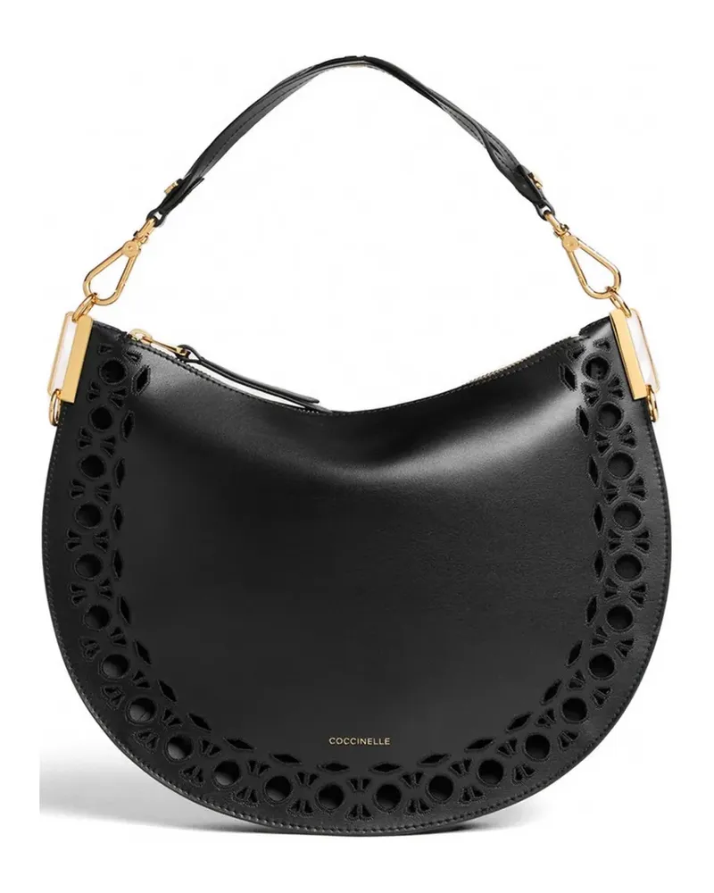 Coccinelle medium Sunup leather shoulder bag - Schwarz Schwarz