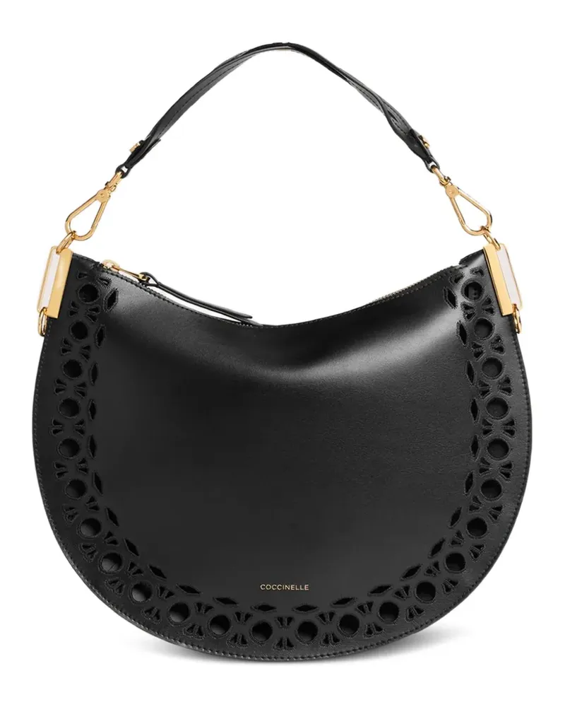 Coccinelle medium Sunup leather shoulder bag - Schwarz Schwarz
