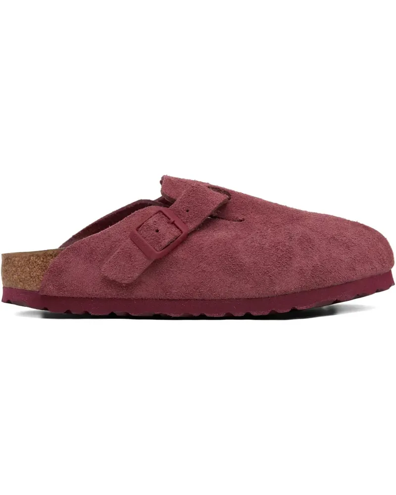 Birkenstock Boston Mules aus Wildleder - Rot Rot