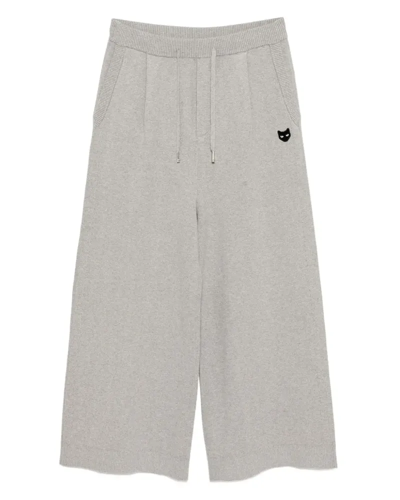 SONGZIO Hose mit Panther-Stickerei - Grau Grau