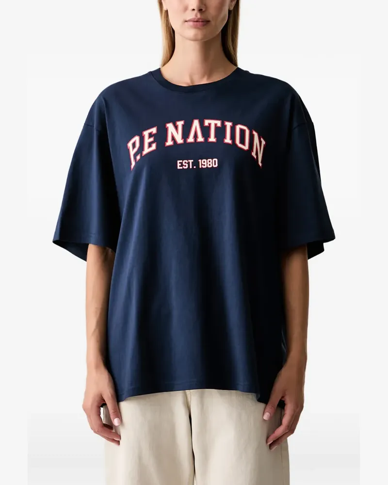P.E. NATION Core logo-print T-shirt - Blau Blau