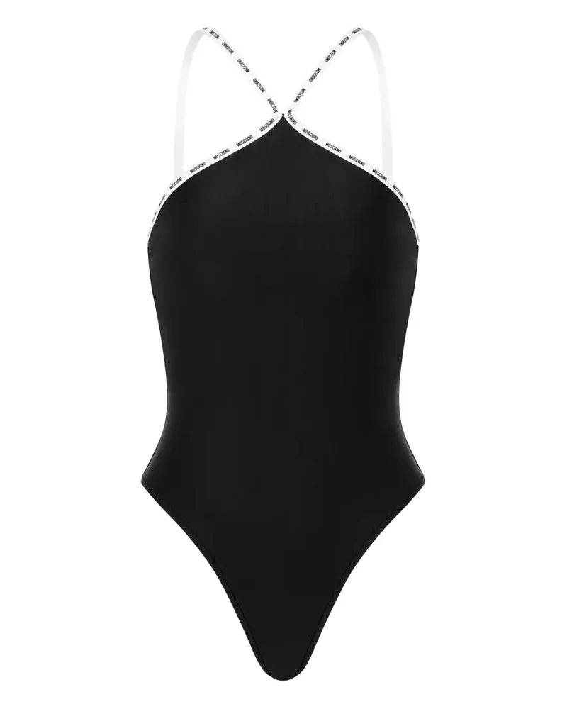 Moschino Badeanzug mit überkreuzten Trägern - Schwarz Schwarz