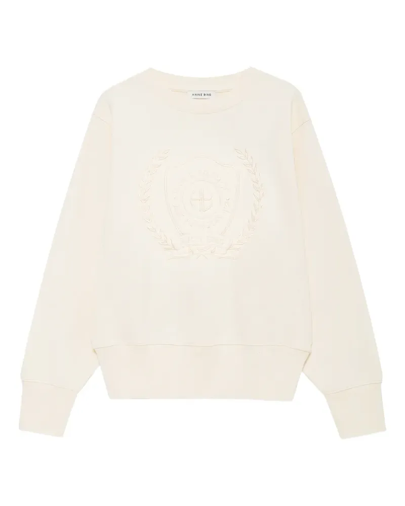 Anine Bing Harry Shrunken Signet Sweatshirt - Nude Nude