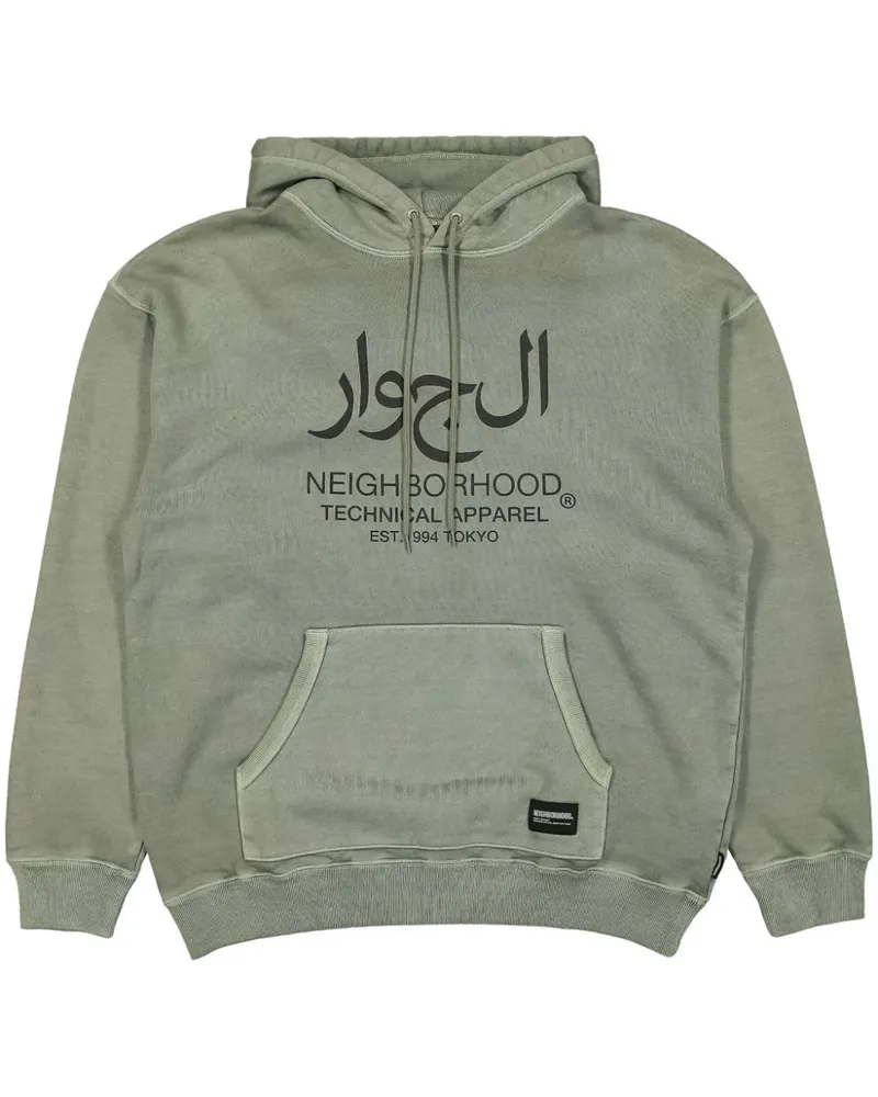 Neighborhood Pigmentgefärbter Hoodie - Grün Grün