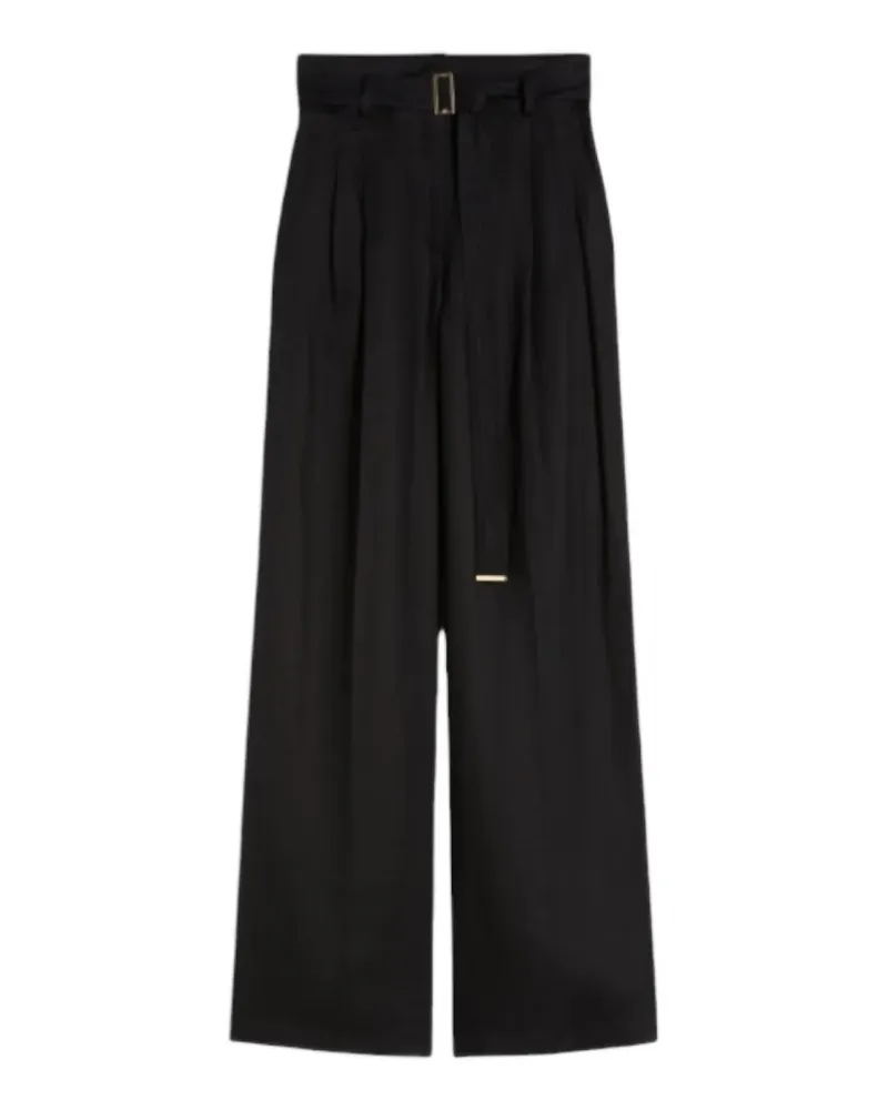 Max Mara belted tailored trousers - Schwarz Schwarz
