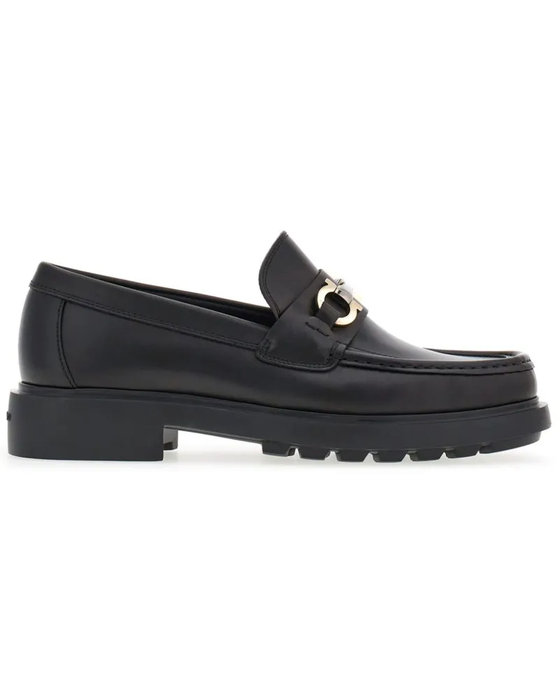 Ferragamo Loafer mit Gancini-Schild - Schwarz Schwarz