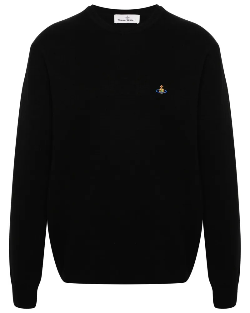 Vivienne Westwood Strickpullover mit Orb-Stickerei - Schwarz Schwarz