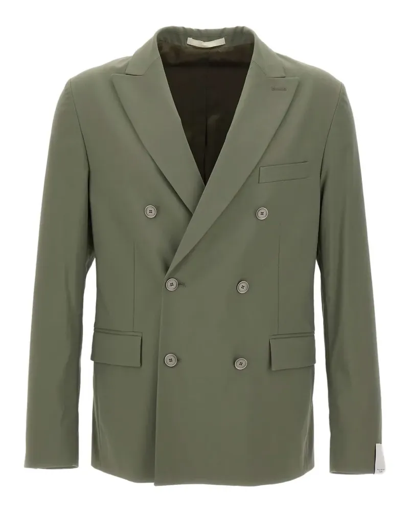 Paolo Pecora Milano double-breasted flap cotton blazer - Grün Grün