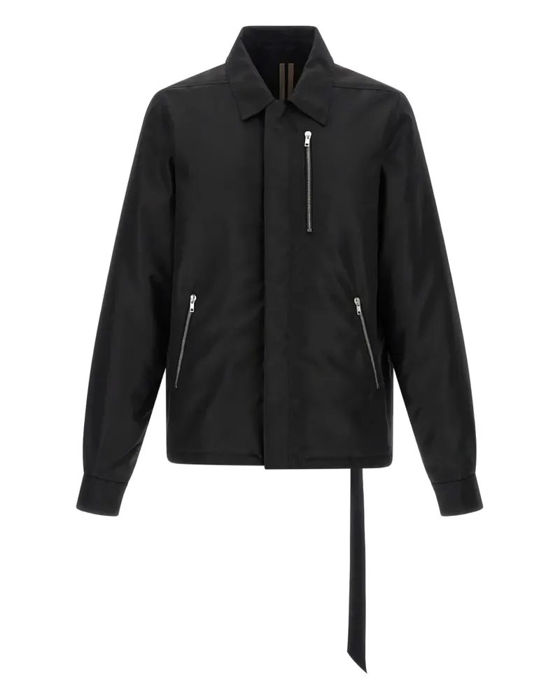 DRKSHDW by Rick Owens Reißverschluss-Hemdjacke mit Hemdkragen - Schwarz Schwarz