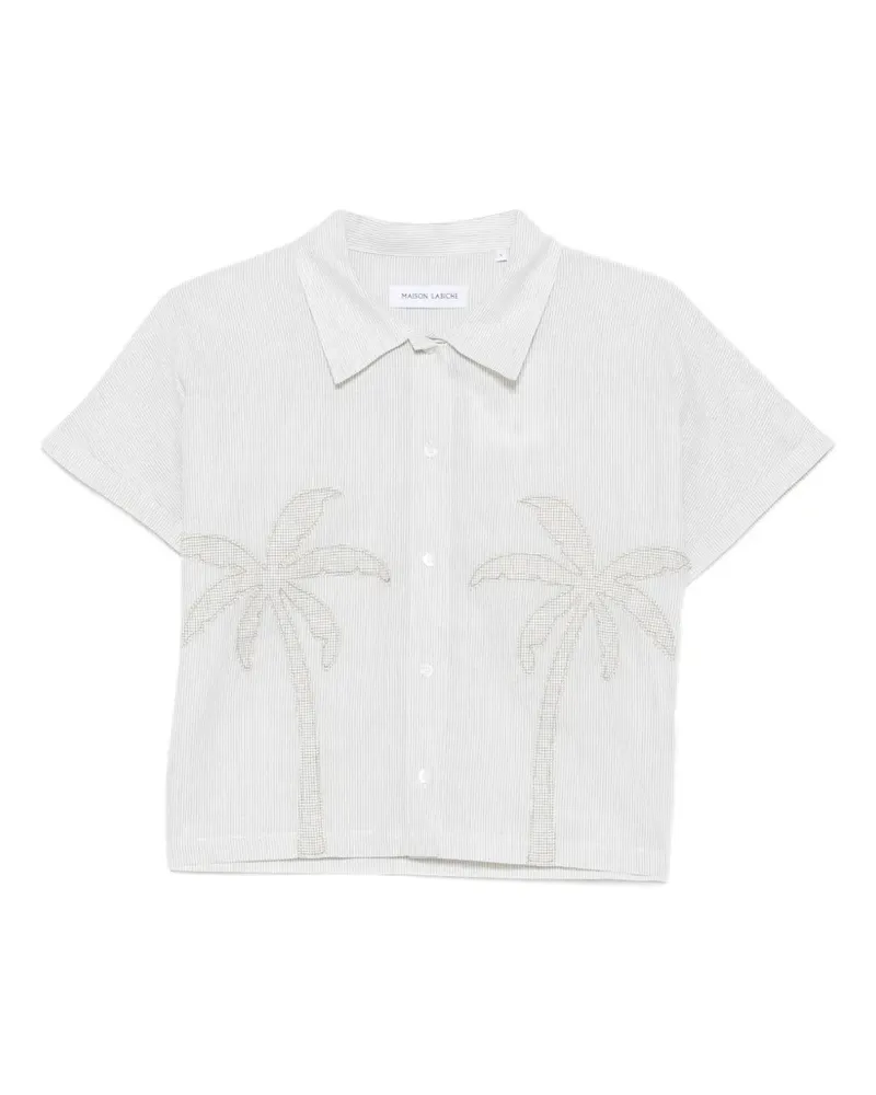 Maison Labiche Surville palm-patch shirt - Grün Grün