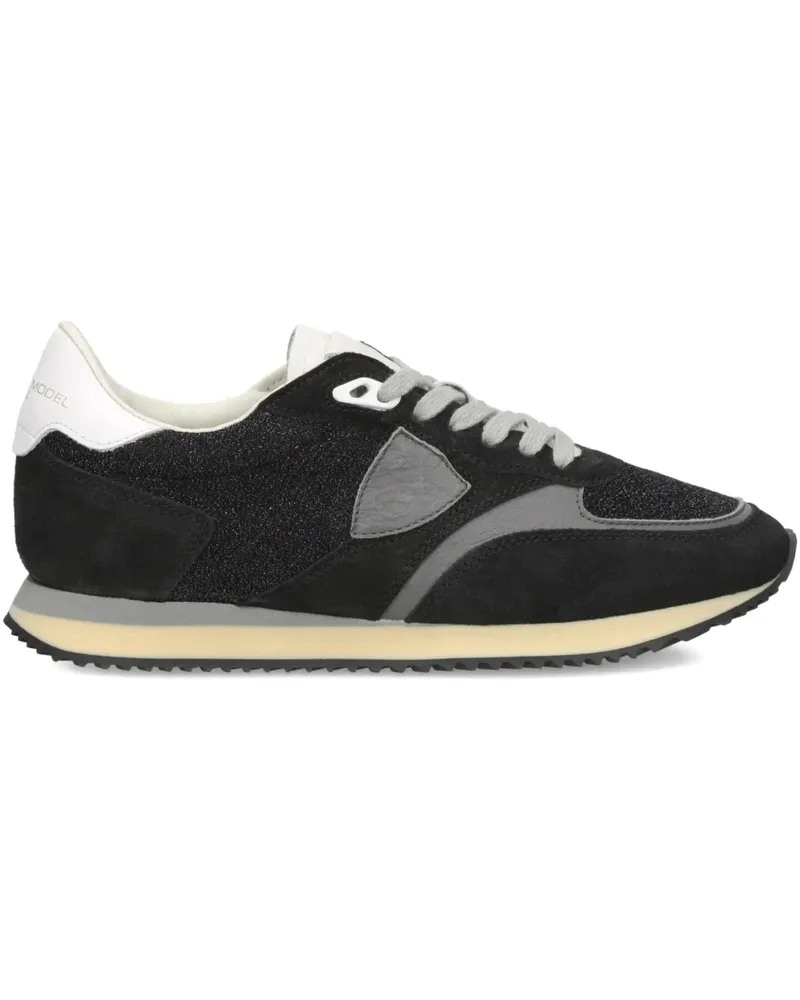 Philippe Model Blville Sneakers mit Wildledereinsätzen - Schwarz Schwarz