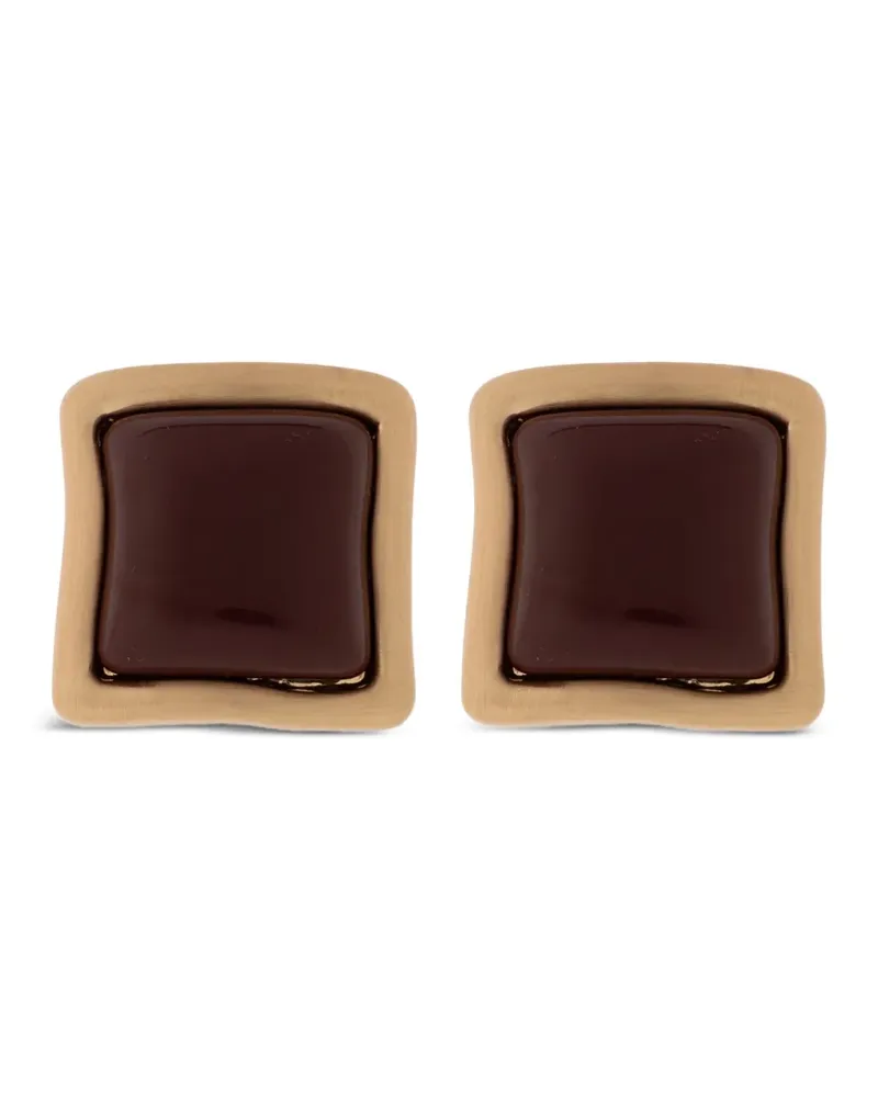 Cult Gaia Eckige Ohrstecker - Braun Braun