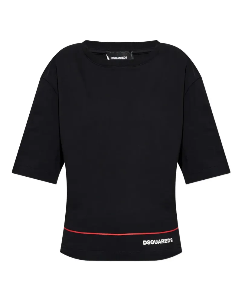 Dsquared2 T-Shirt mit Logo-Print - Schwarz Schwarz