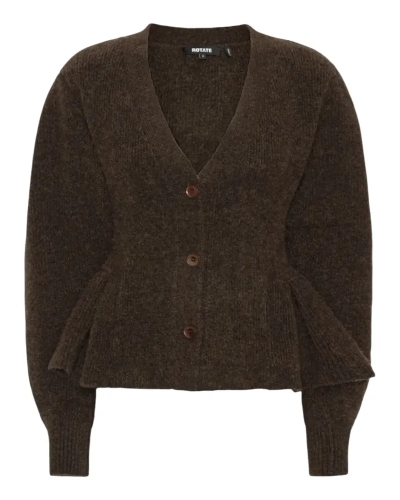 ROTATE Birger Christensen Cardigan mit V-Ausschnitt - Braun Braun