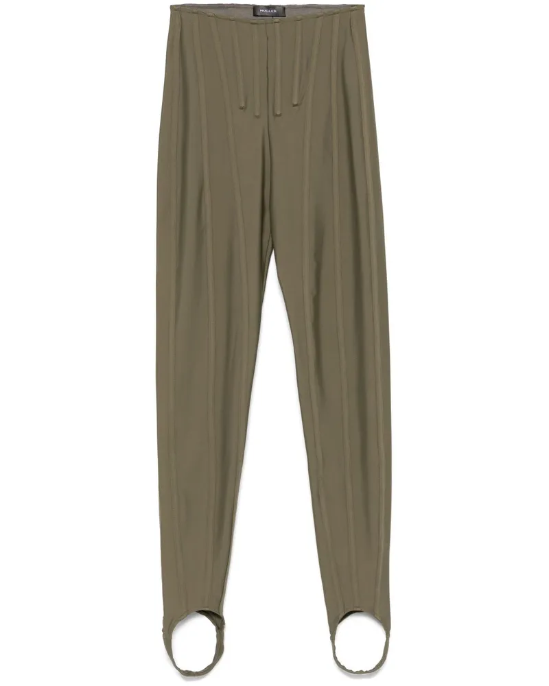 Thierry Mugler Leggings mit Corsage - Grün Grün