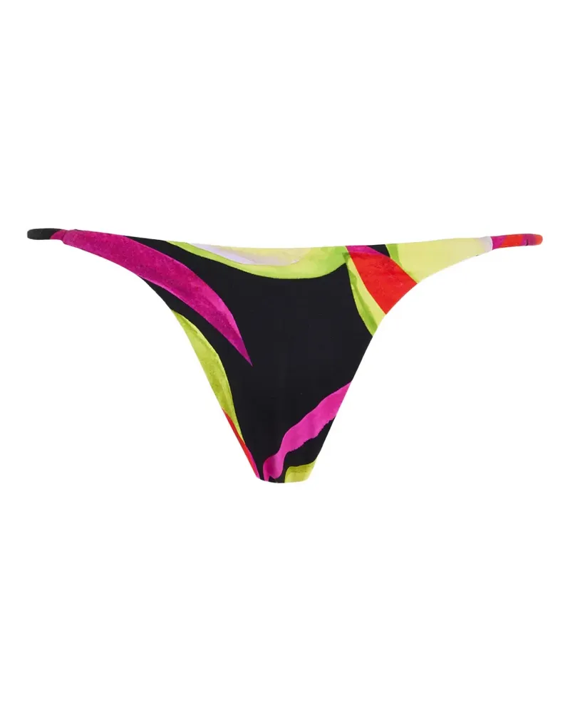 Louisa Ballou patterned bikini bottom - Schwarz Schwarz