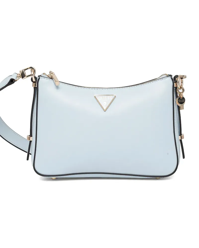 Guess Schultertasche mit Logo-Schild - Blau Blau