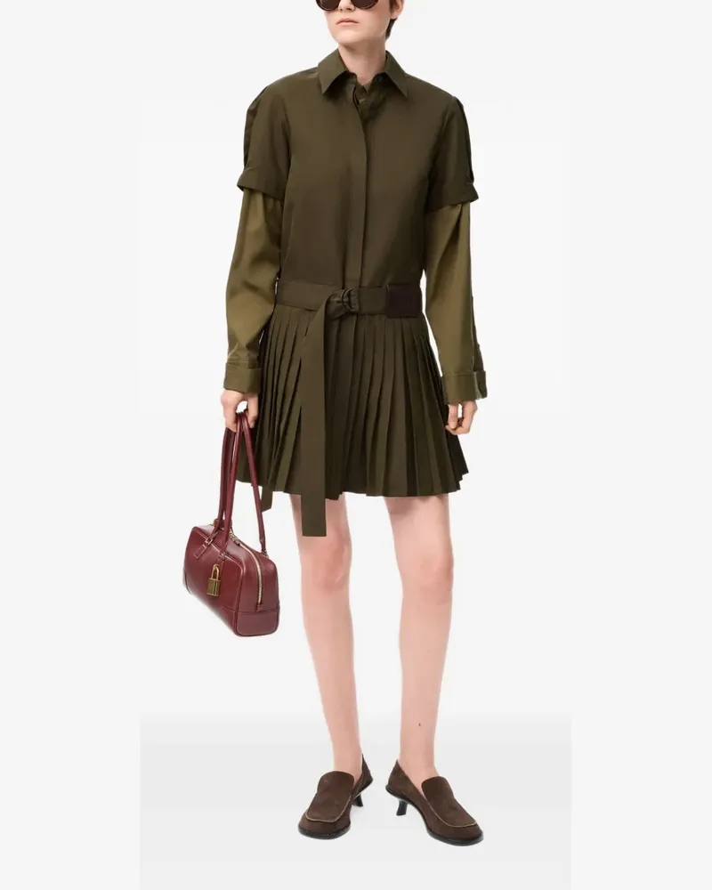 Loewe Minikleid mit Falten - Grün Grün