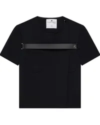 Courrèges Strap Racer T-Shirt Schwarz