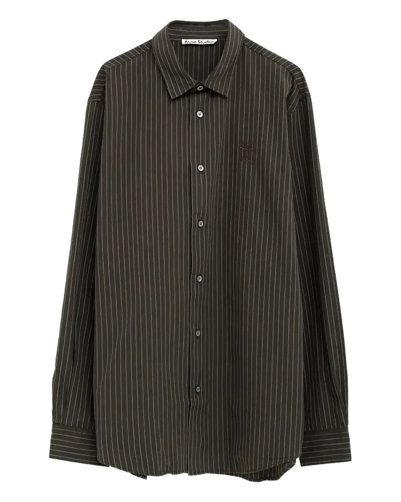 Acne Studios Hemd mit Nadelstreifen - Grün Grün