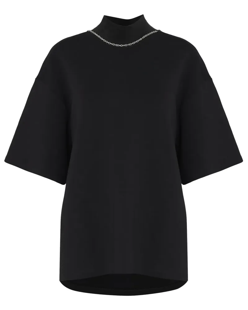 Gloria Coelho T-Shirt im Oversized-Look - Schwarz Schwarz