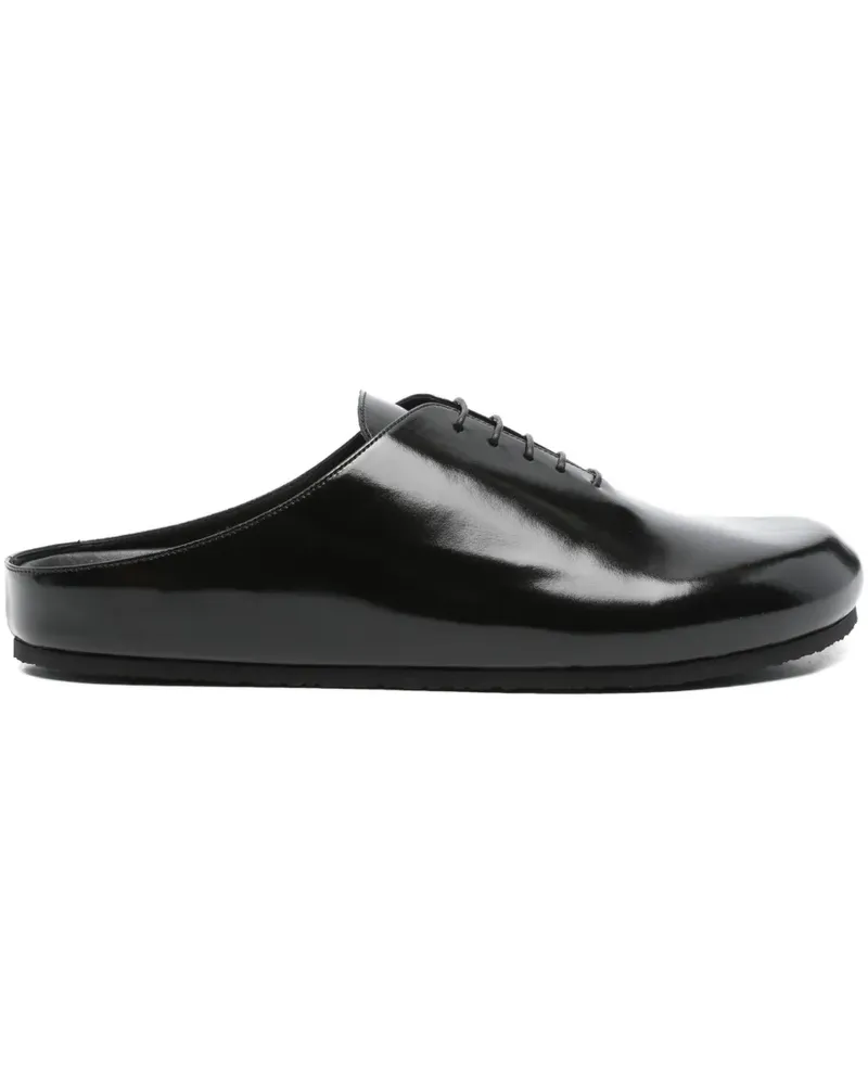 Jacquemus Mules aus Lackleder mit Schnürung - Schwarz Schwarz