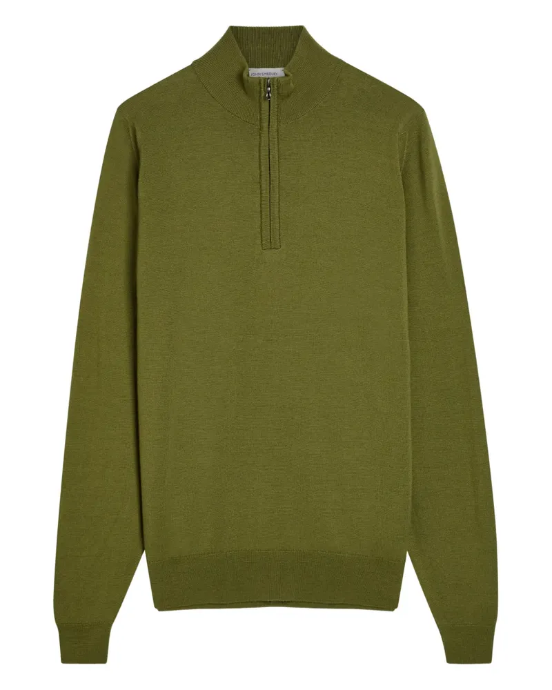 John Smedley Pullover mit Reißverschlusskragen - Grün Grün