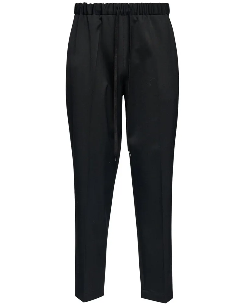 Maison Margiela Wollhose mit Kordelzug - Schwarz Schwarz