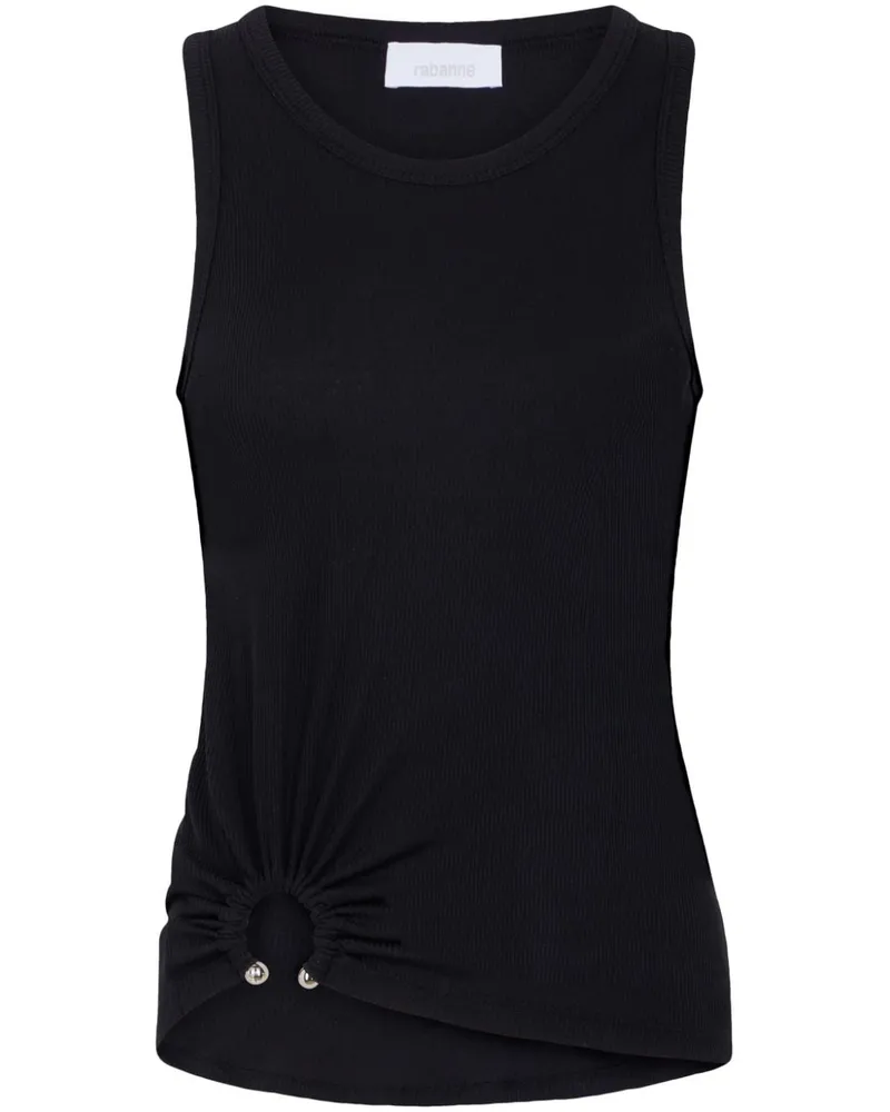 Paco Rabanne Gerafftes Tanktop - Schwarz Schwarz