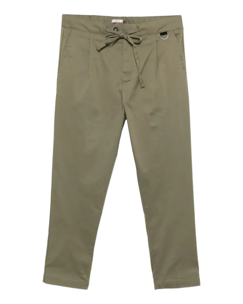 OFFICINA 36 drawstring-waist pleated trousers - Grün Grün