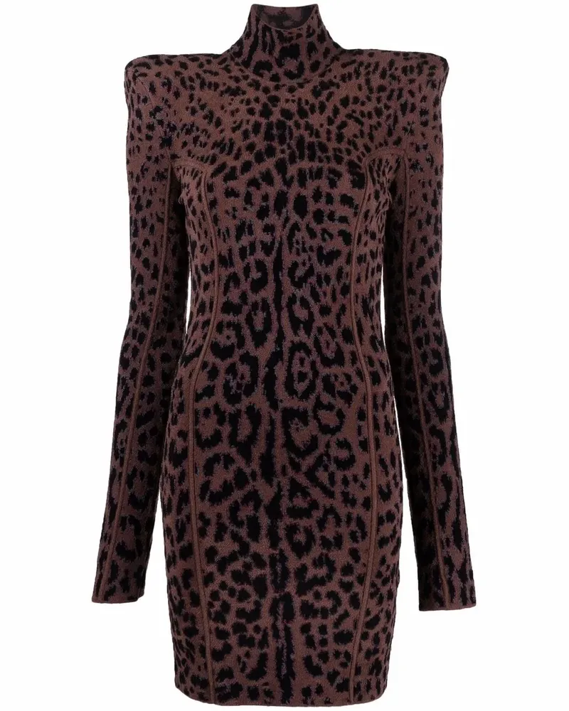 Roberto Cavalli Minikleid mit Leoparden-Print - Braun Braun