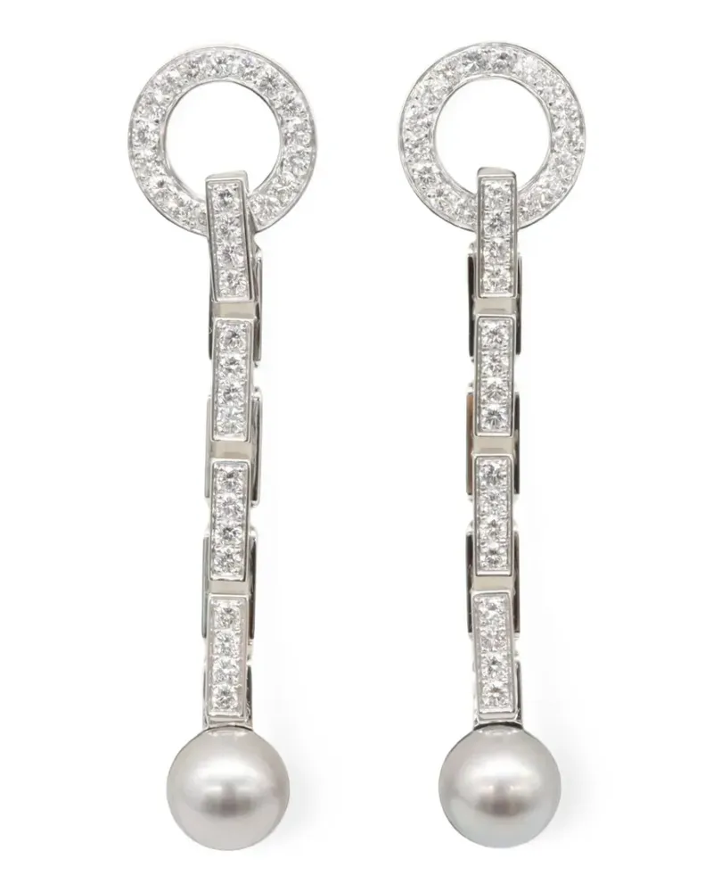 Cartier 2010s Himaria pearl and diamond earrings - Silber Silber