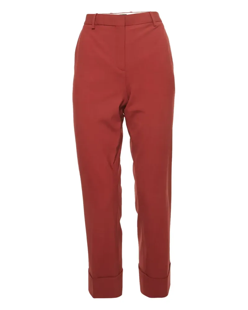 Theory Cropped-Hose mit Umschlag - Rot Rot