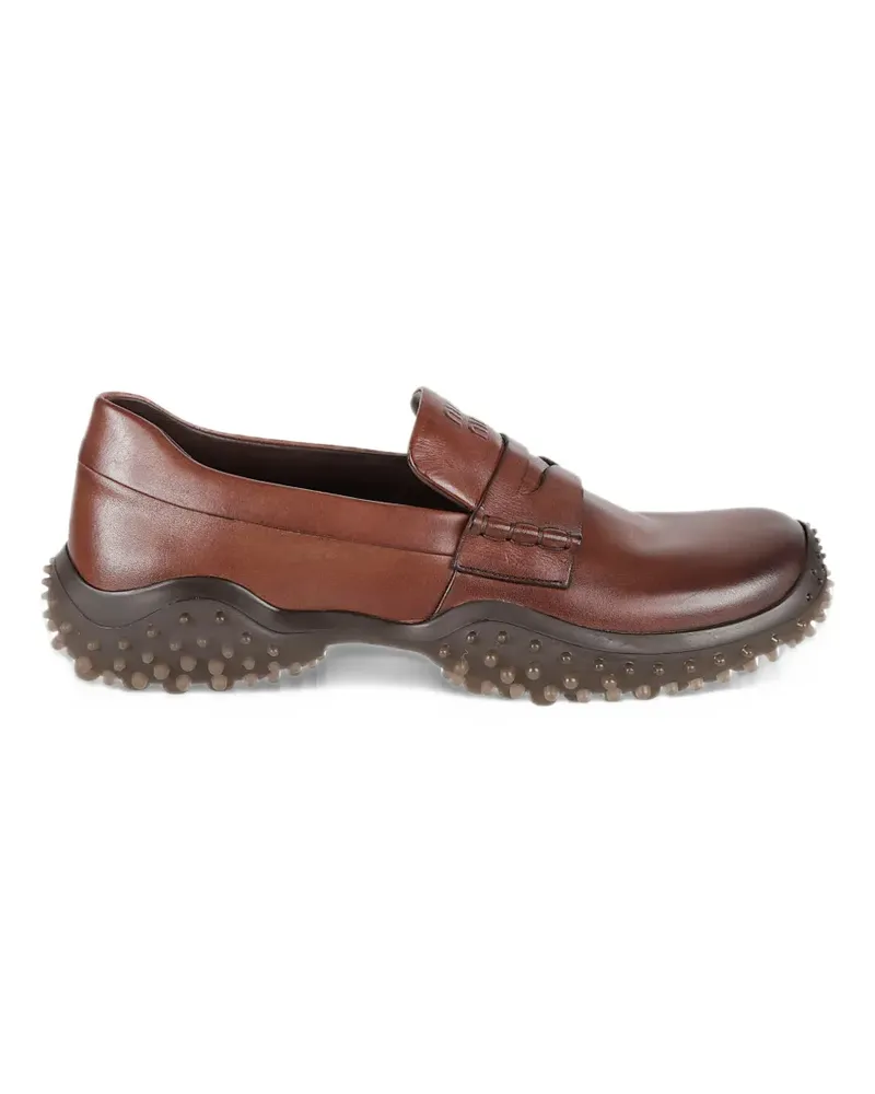 Miu Miu leather loafers - Braun Braun