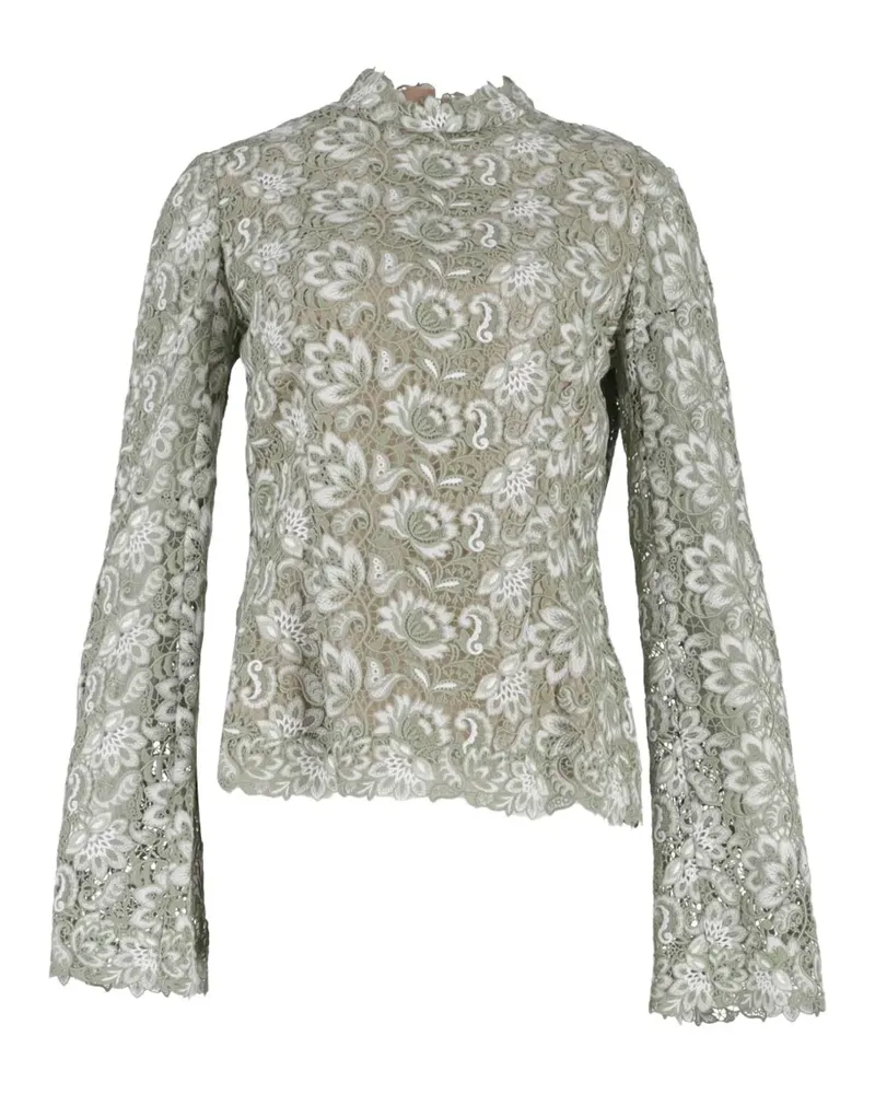 Erdem Ausgestellte Bluse aus Guipure-Spitze - Grün Grün