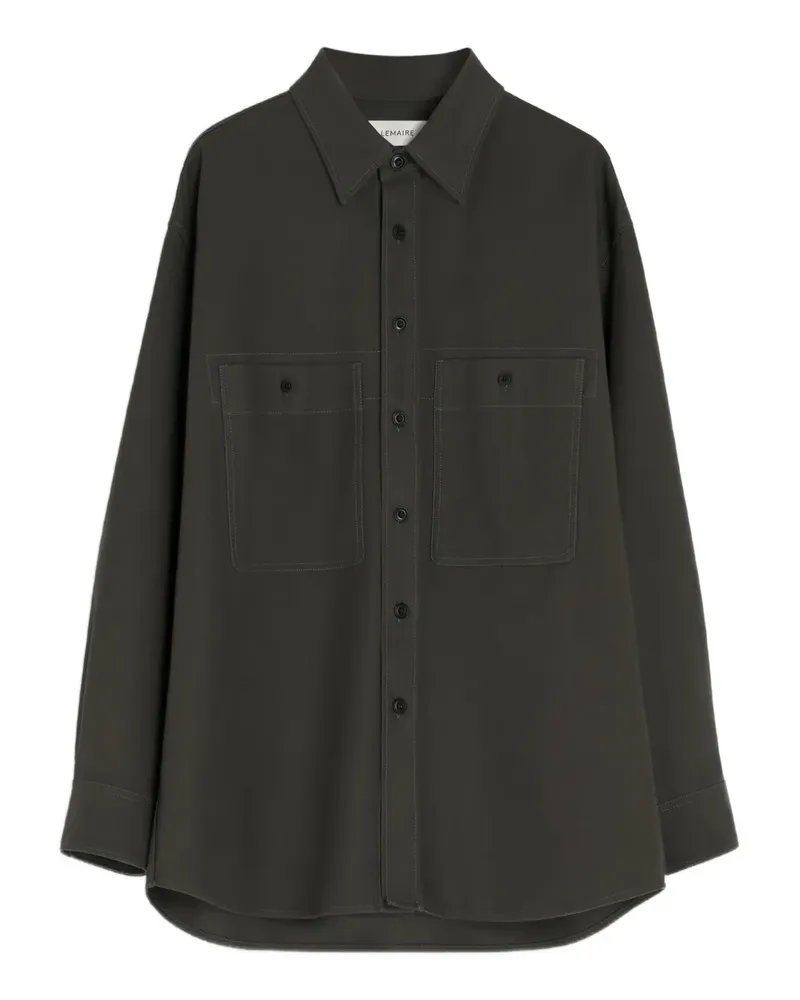 Christophe Lemaire Hemdjacke mit aufgesetzter Tasche - Braun Braun