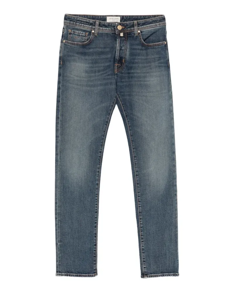 Jacob Cohën Jeans mit Tragefalten - Blau Blau
