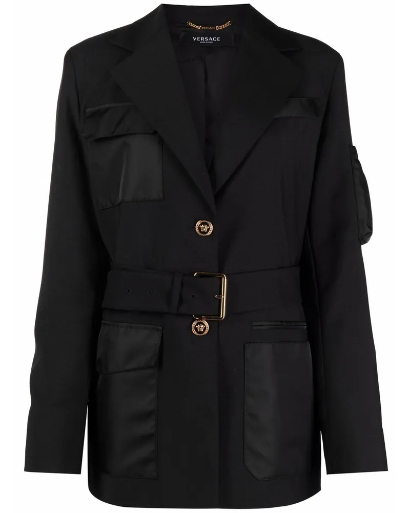 Versace Langärmelige Jacke - Schwarz Schwarz