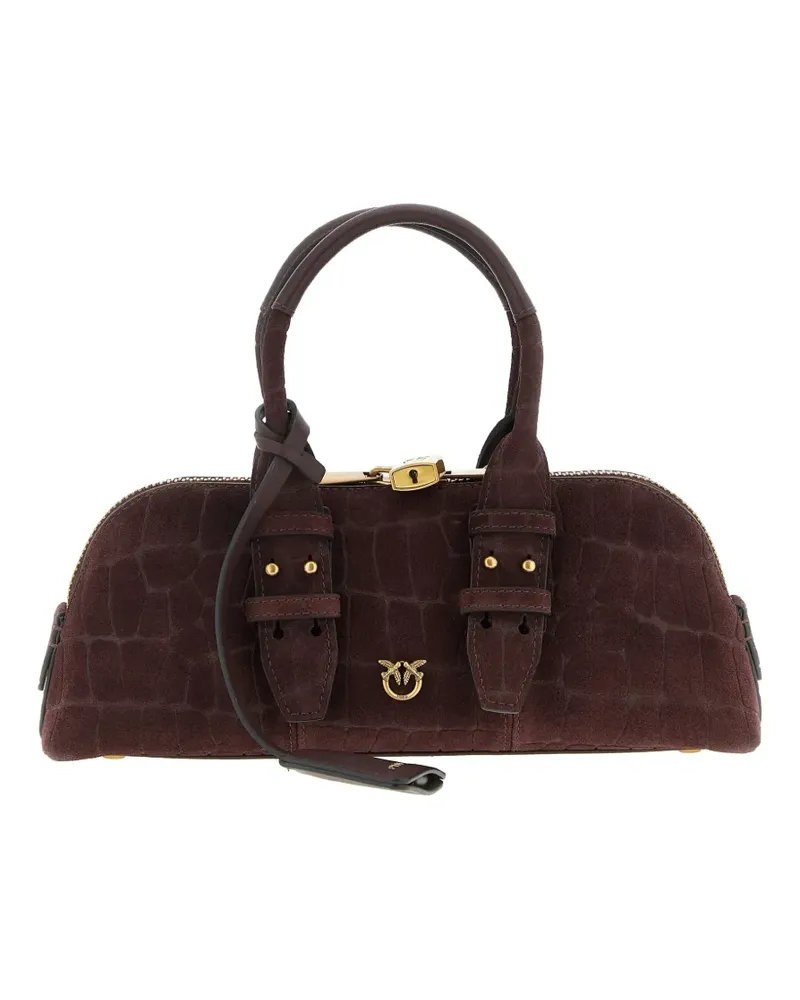 Pinko Escape Baguette Handtasche mit Kokosnuss-Print - Braun Braun