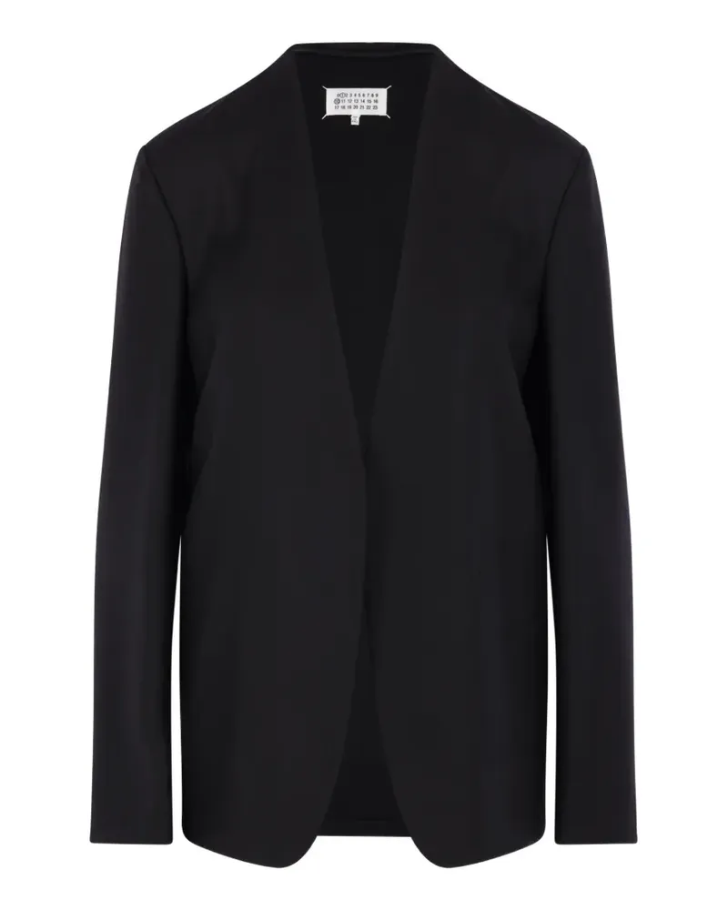 Maison Margiela logo-detail blazer - Schwarz Schwarz