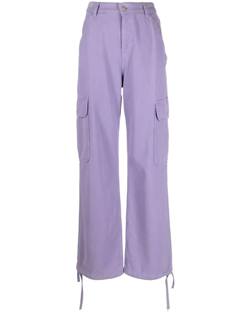 Moschino Hose mit Logo-Patch - Violett Violett